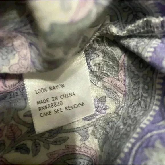 Adrienne Vittadini Purple Boho Peasant Size Size 1X - Picture 5 of 5